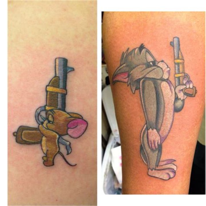 Discover The Timeless Charm Of Tom And Jerry Matching Tattoos